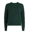 Polo Ralph Lauren Wool And Cashmere Cable-knit Sweater In Green