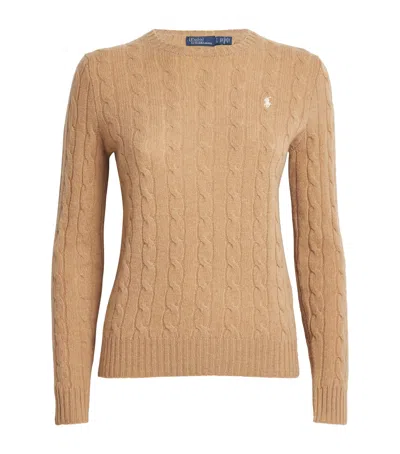 Polo Ralph Lauren Wool-cashmere Julianna Sweater In Beige