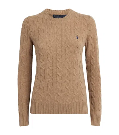 Polo Ralph Lauren Wool-cashmere Julianna Sweater In Brown