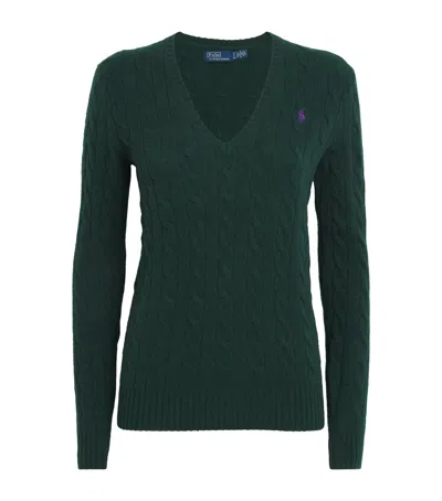 Polo Ralph Lauren Wool-cashmere Kimberly Sweater In Green