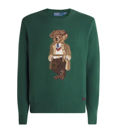 POLO RALPH LAUREN WOOL-CASHMERE POLO BEAR SWEATER