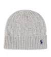 Polo Ralph Lauren Wool-cashmere Polo Pony Beanie In Gray