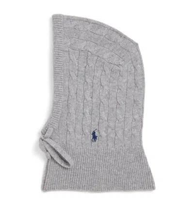 Polo Ralph Lauren Wool-cashmere Polo Pony Snood In Gray
