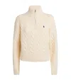 Polo Ralph Lauren Wool-cashmere Quarter-zip Sweater In Red