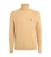 Polo Ralph Lauren Wool And Cashmere Sweater With Frontal Logo In Brown