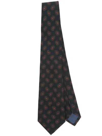 Polo Ralph Lauren Wool Challis Tie In Blue