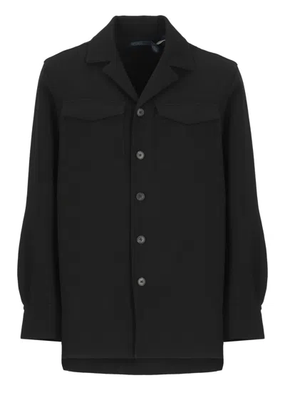 Polo Ralph Lauren Ralph Lauren Long-sleeved Buttoned Coat In Black