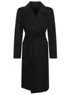 Polo Ralph Lauren Wool Coat With Logo In Black
