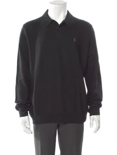 Pre-owned Polo Ralph Lauren Wool Collar Polo Shirt In Gray