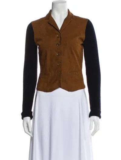 Pre-owned Polo Ralph Lauren Wool Colorblock Pattern Jacket In Multi