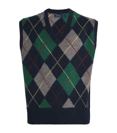 Polo Ralph Lauren Wool-cotton Big Fit Argyle Sweater Vest
