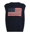 Polo Ralph Lauren Oversized Flag Motif Sleeveless Vest In Blue