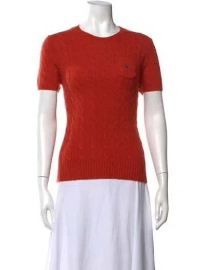Pre-owned Polo Ralph Lauren Wool Crew Neck Polo In Orange