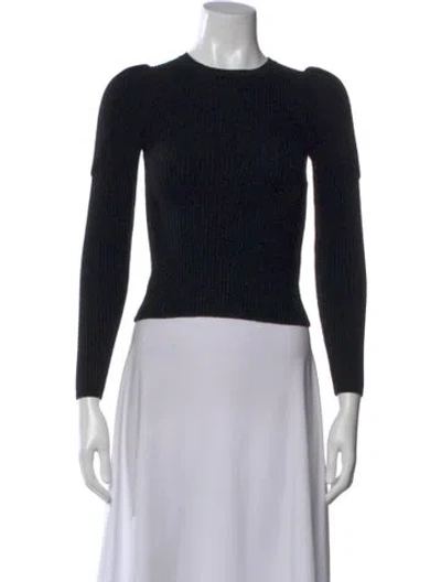 Pre-owned Polo Ralph Lauren Wool Crew Neck Sweater In Black
