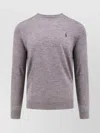 Polo Ralph Lauren Wool Sweater With Iconic Embroidered Pony In Grey
