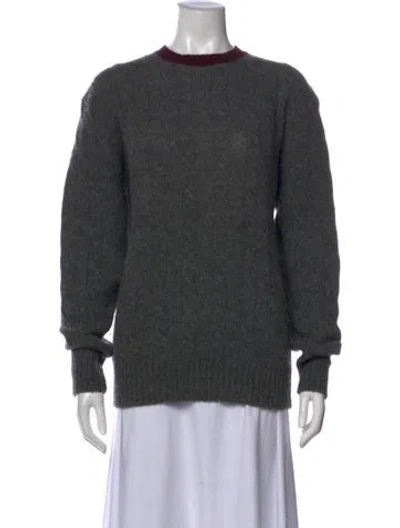 Pre-owned Polo Ralph Lauren Wool Crew Neck Sweater In Gray