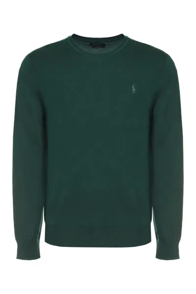 Polo Ralph Lauren Wool Crew-neck Sweater In Green