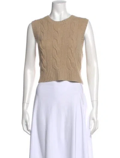 Pre-owned Polo Ralph Lauren Wool Crew Neck Sweater In Neutral