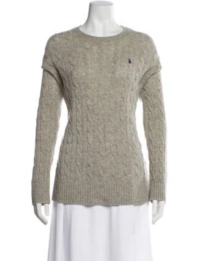 Pre-owned Polo Ralph Lauren Wool Crew Neck Sweater In Neutral