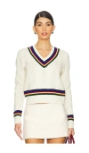 Polo Ralph Lauren Striped Cable-knit Wool And Cashmere-blend Sweater In Cream