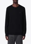 Polo Ralph Lauren Wool Slim Fit Sweater With Logo Embroidery In Black