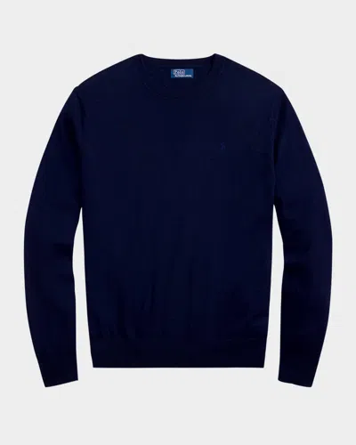 Polo Ralph Lauren Wool Crewneck Sweater In Blue