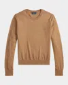 Polo Ralph Lauren Wool Crewneck Sweater In Brown