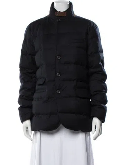Pre-owned Polo Ralph Lauren Wool Down Jacket In Blue
