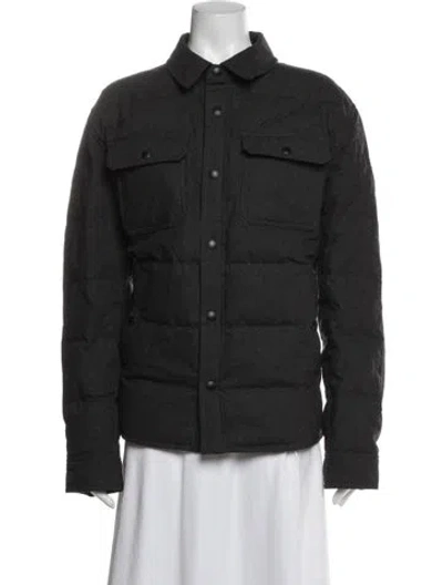 Pre-owned Polo Ralph Lauren Wool Down Jacket In Grey
