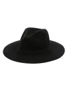 Polo Ralph Lauren Embossed-logo Wool Fedora Hat In Black