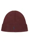 Polo Ralph Lauren Beanie In Bordeaux
