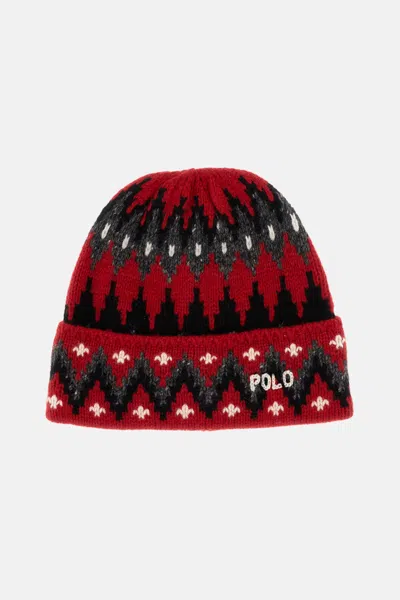 Polo Ralph Lauren Patterned-intarsia Beanie Hat In Multi