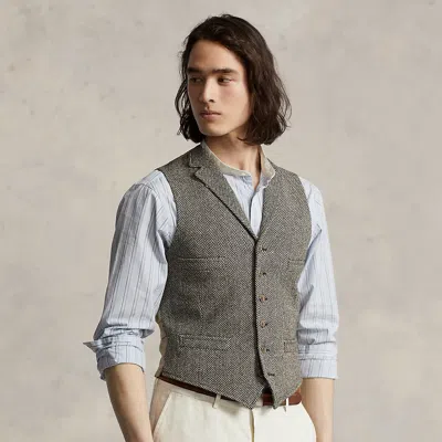 Polo Ralph Lauren Wool Herringbone Tweed Waistcoat In Multi
