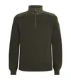 Polo Ralph Lauren Wool Hybrid Quarter-zip Sweater In Green