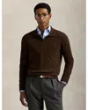 Polo Ralph Lauren Wool Johnny Collar Sweater In Brown