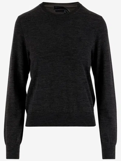 Polo Ralph Lauren Crew-neck Wool Sweater In Black