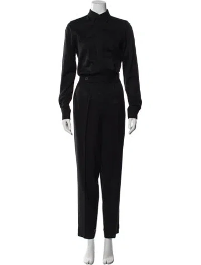 Pre-owned Polo Ralph Lauren Wool Jumpsuit In Black