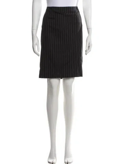 Pre-owned Polo Ralph Lauren Wool Knee-length Skirt In Black