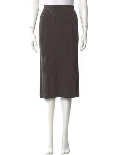 Pre-owned Polo Ralph Lauren Wool Knee-length Skirt In Brown