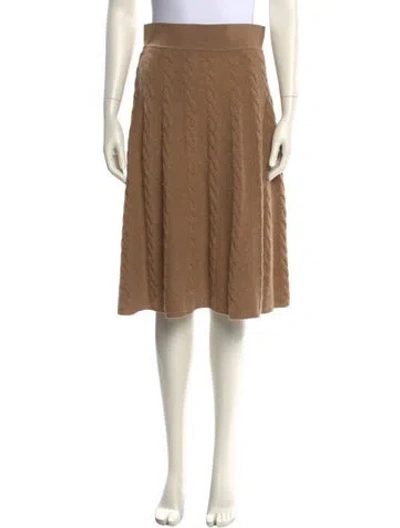 Pre-owned Polo Ralph Lauren Wool Knee-length Skirt In Neutral