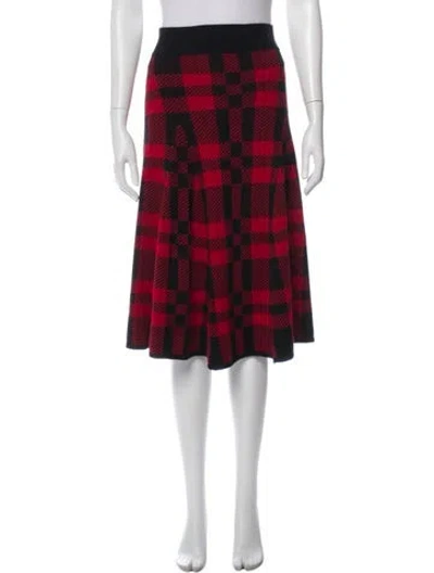 Pre-owned Polo Ralph Lauren Wool Knee-length Skirt In Red