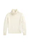 Polo Ralph Lauren Wool Knit High Ribbed Turtleneck In White