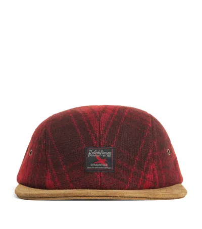 Polo Ralph Lauren Wool-leather Cap In Brown