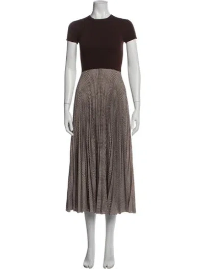Pre-owned Polo Ralph Lauren Wool Long Dress In Brown