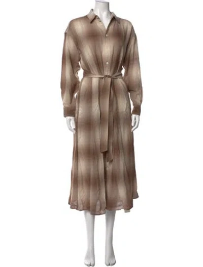 Pre-owned Polo Ralph Lauren Wool Long Dress In Neutrals