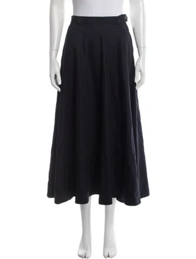 Pre-owned Polo Ralph Lauren Wool Long Skirt In Black