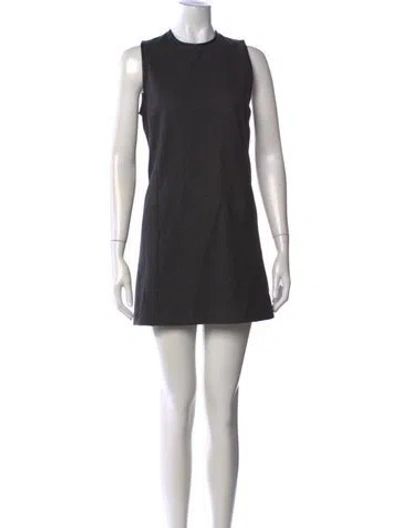 Pre-owned Polo Ralph Lauren Wool Mini Dress In Black
