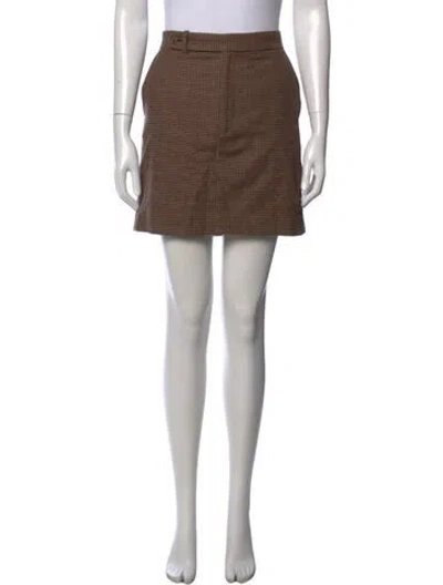 Pre-owned Polo Ralph Lauren Wool Mini Skirt In Green
