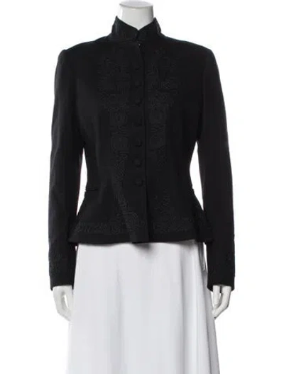 Pre-owned Polo Ralph Lauren Wool Patterned Jacket In Black