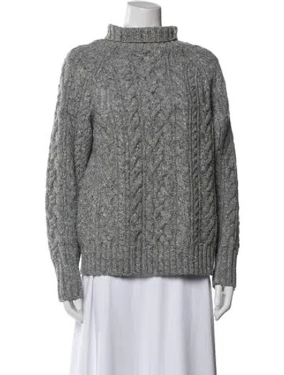 Pre-owned Polo Ralph Lauren Wool Patterned Sweater In Gray